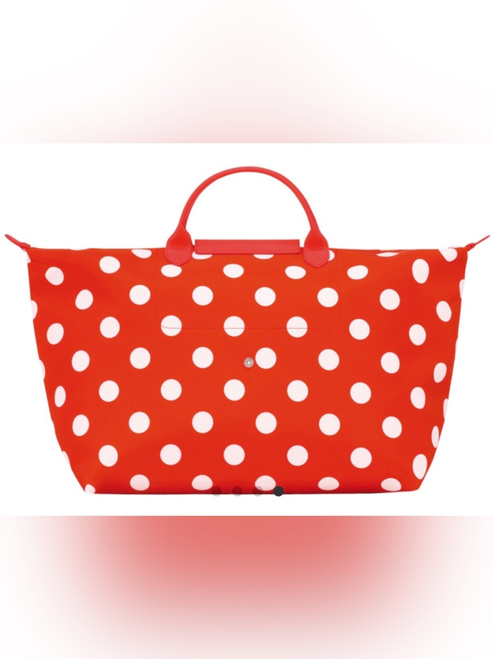 Longchamp Le Pliage Polka-dot travel Bag In Orange - Picture 7 of 8